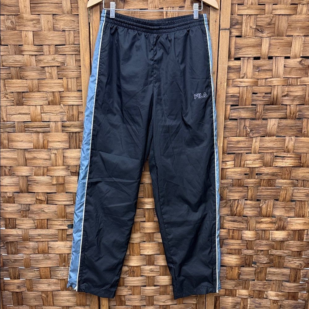 Fila Men's Black and Blue Joggers